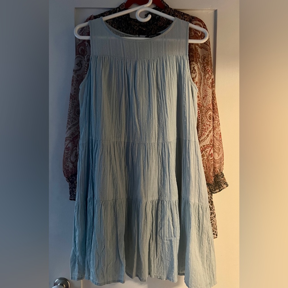 baby blue baby doll Wishlist dress EUC 100% cotton